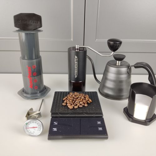 Necessary equipment for brewing espresso with the aeropress