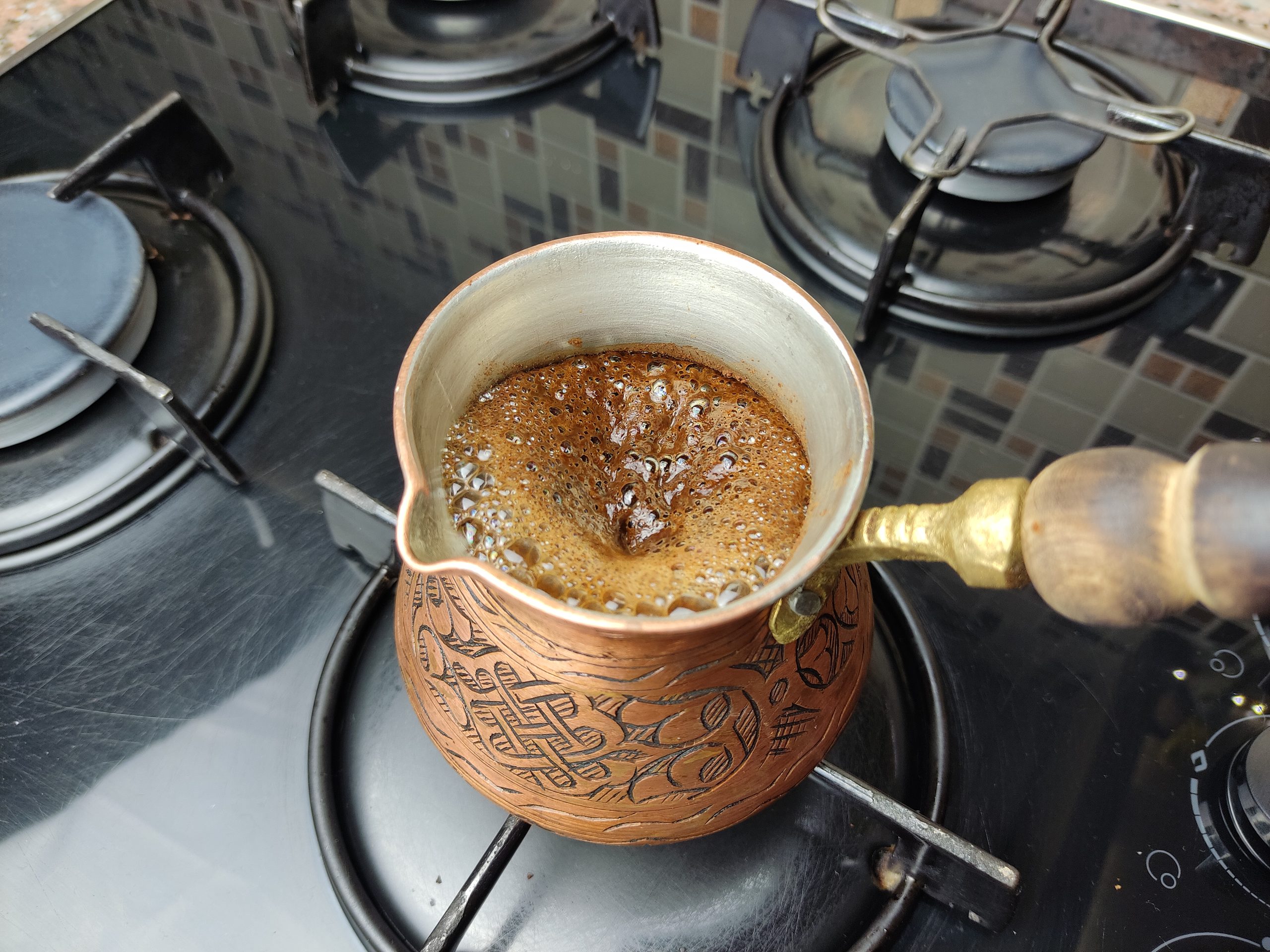 Arabic coffee in ibrik