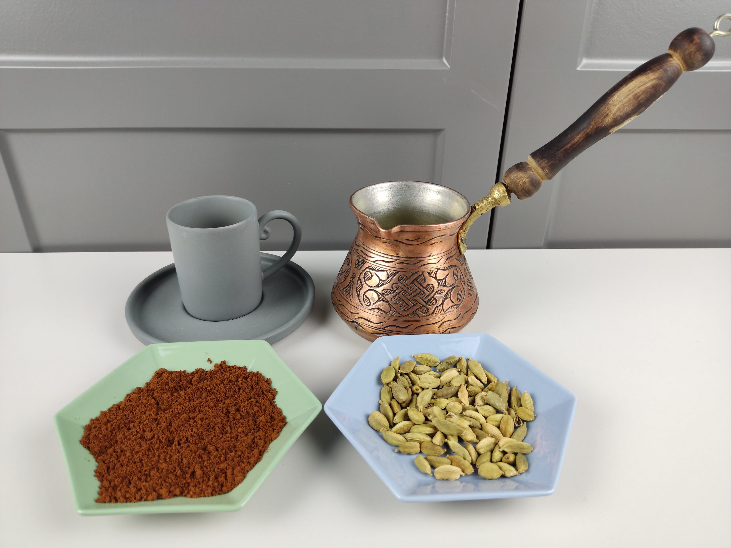 Necessary equipment for brewing Arabic coffee