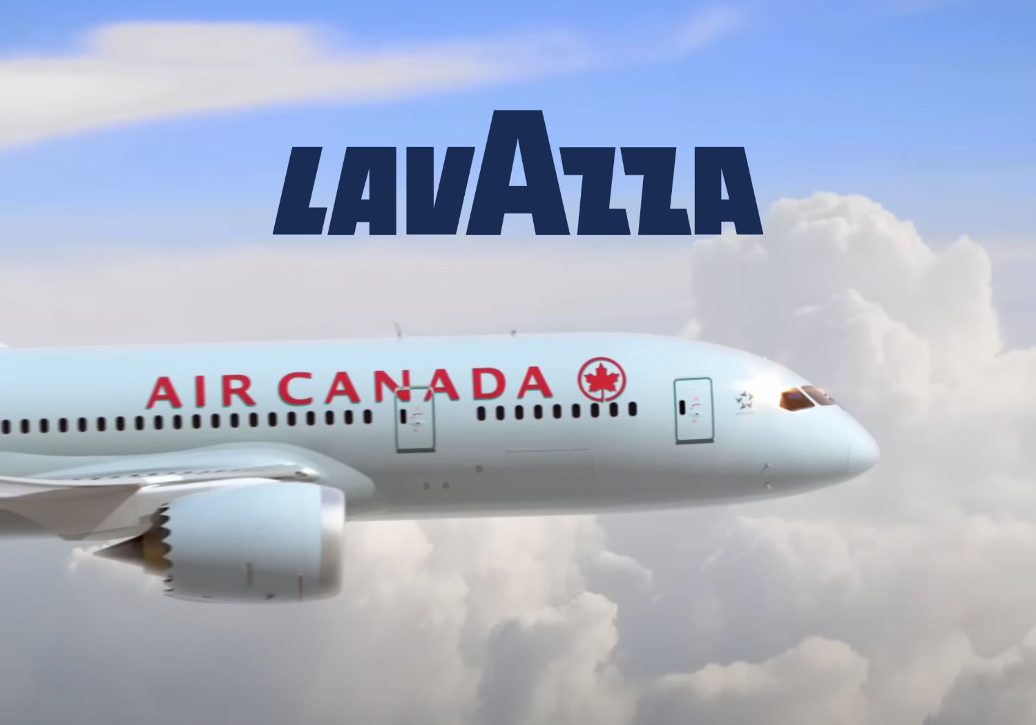 Air Canada serves Lavazza coffee on their flights