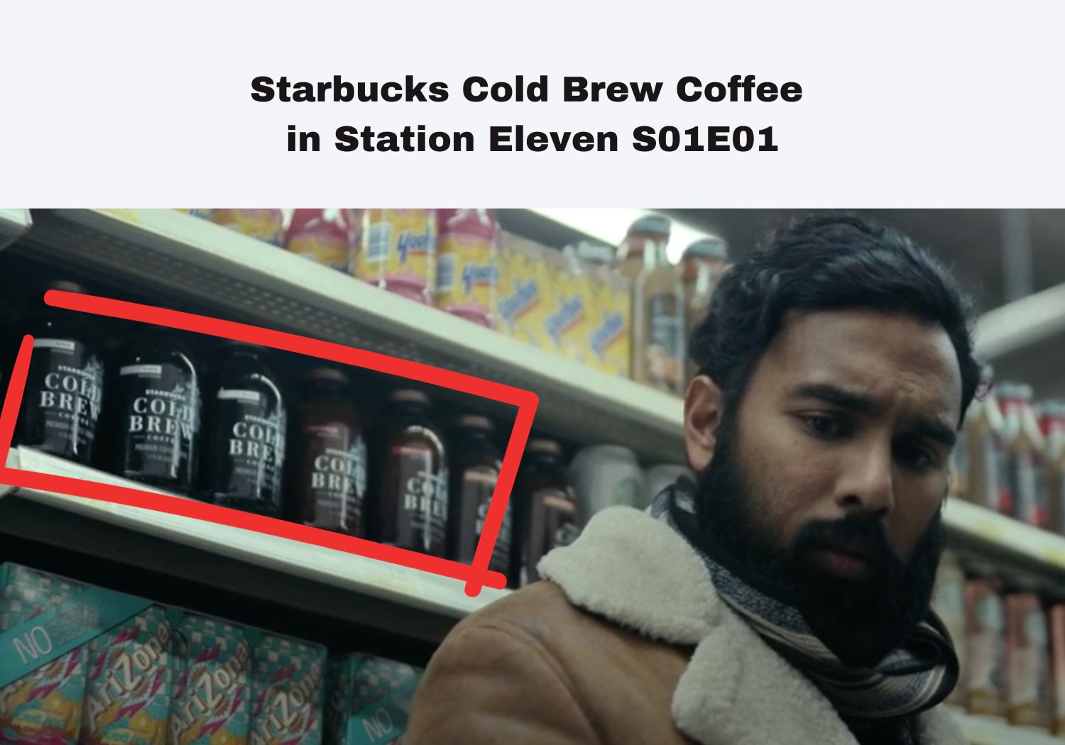 Starbucks Cold Brew Coffee in Station Eleven S01E01