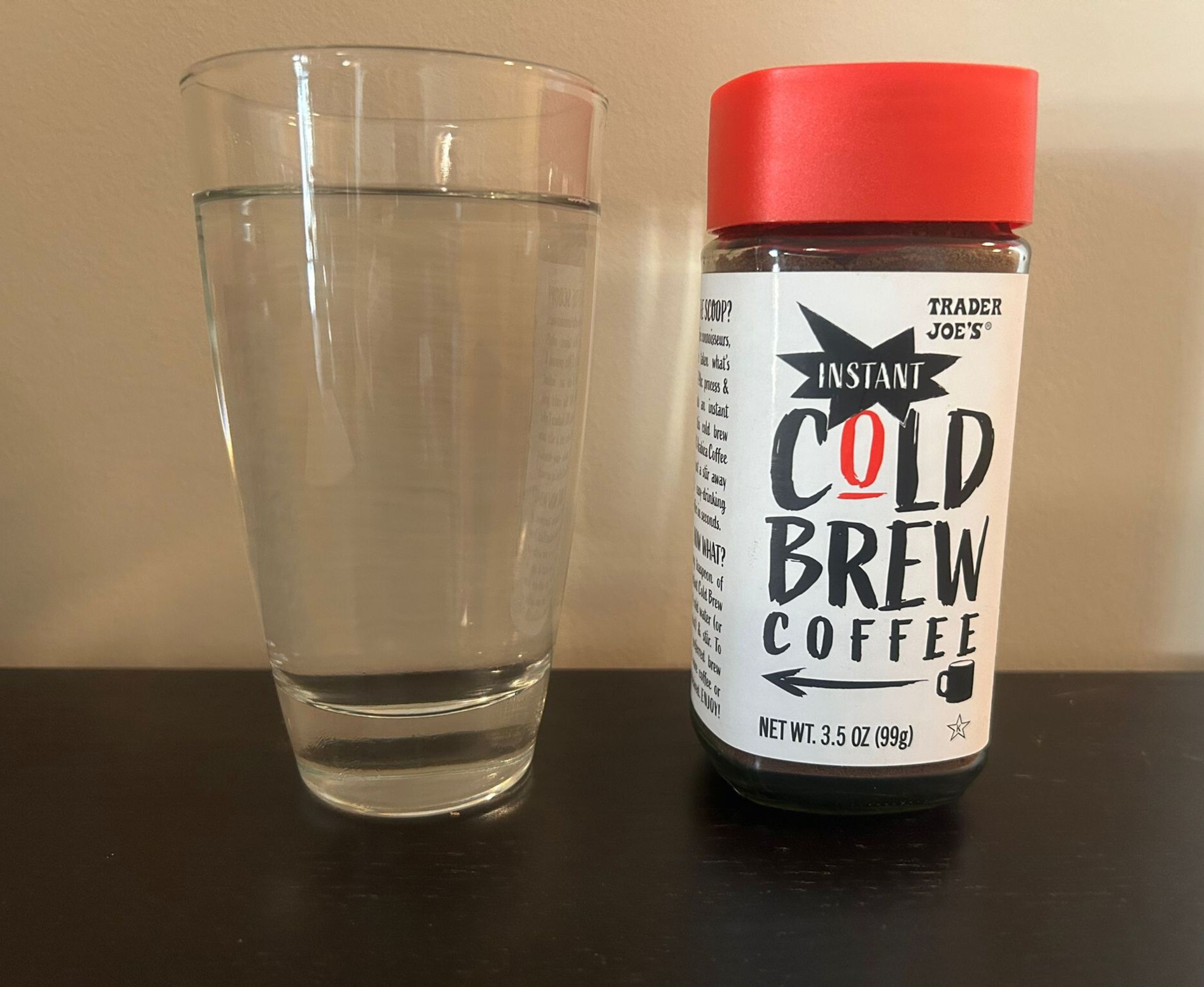 Step 1 to Make Trader Joe's Instant Cold Brew Coffee - Choose and Measure Your Water