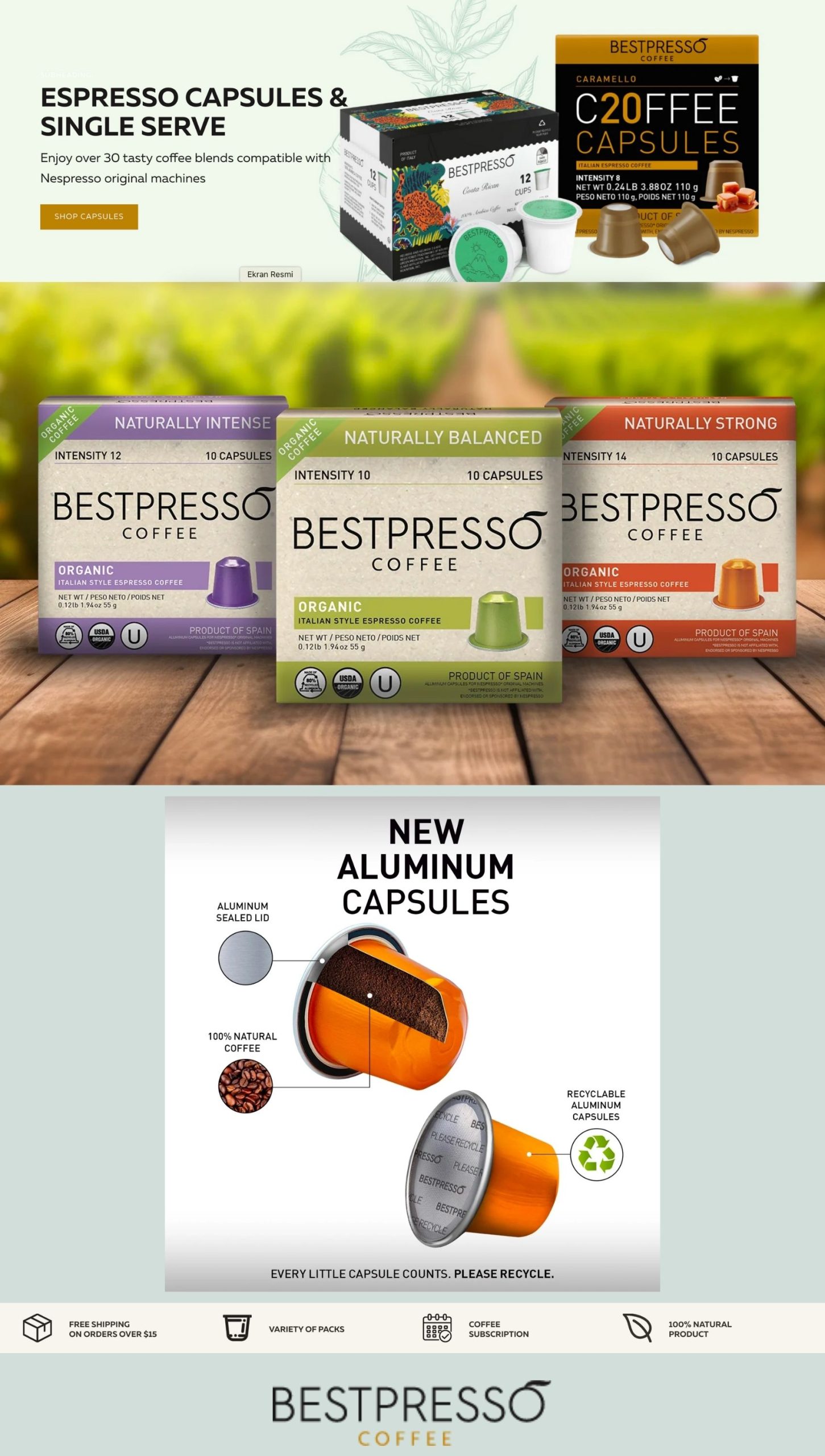 BESTPRESSO USDA Organic Nespresso Pod Subscription