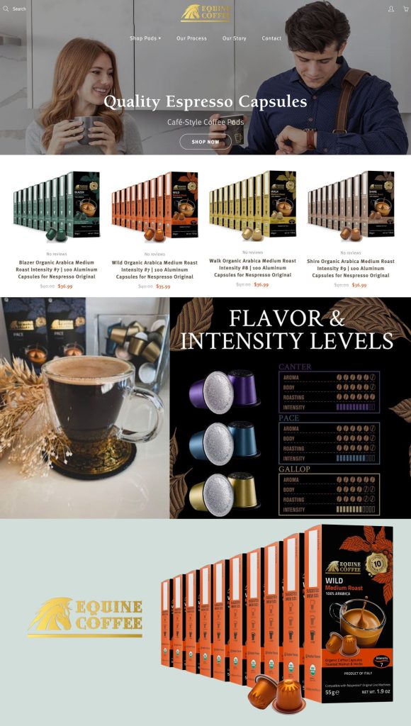 Equine Coffee USDA Organic Nespresso Capsules Subscription