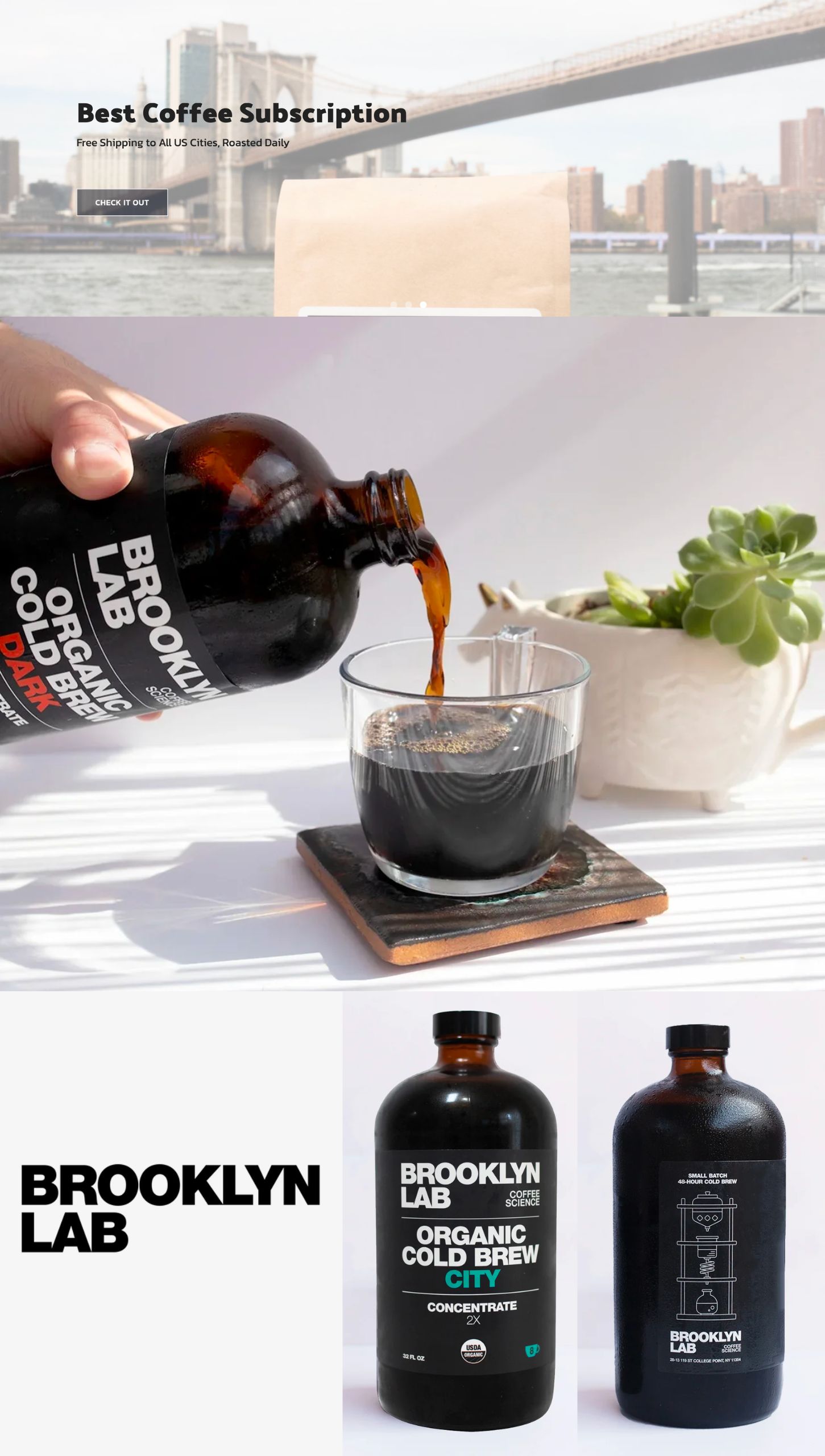 Brooklyn Lab Concentrate Cold Brew Subscription Service