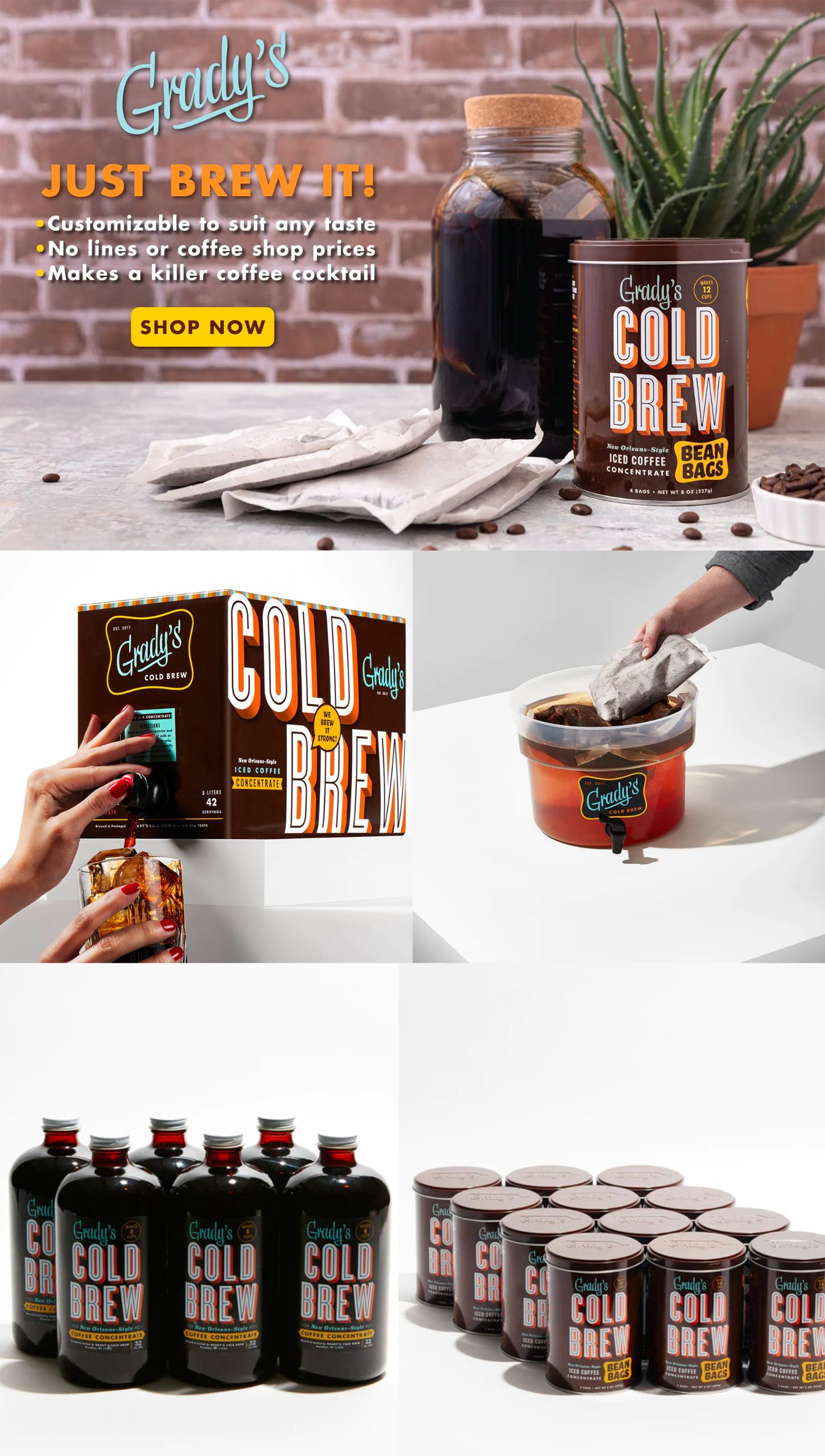 Grady’s New Orleans Style Cold Brew Bag in Box Subscription Service
