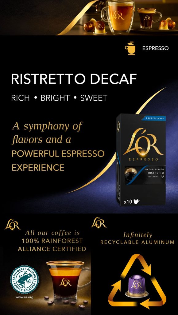 L'OR DECAF Nespresso Coffee Capsules