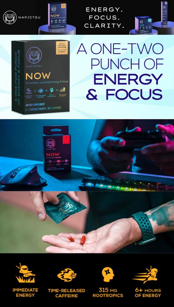 NAPJITSU Now 250mg Slow Release Caffeine Pills