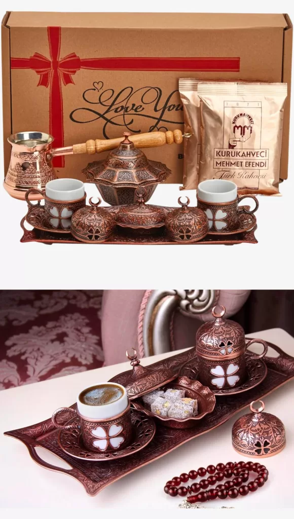 BOSPHORUS 16 Pcs Turkish Coffee Making Full Set