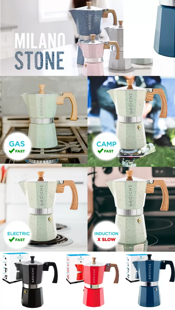 Grosche Milano Stovetop Moka Pot Espresso Maker