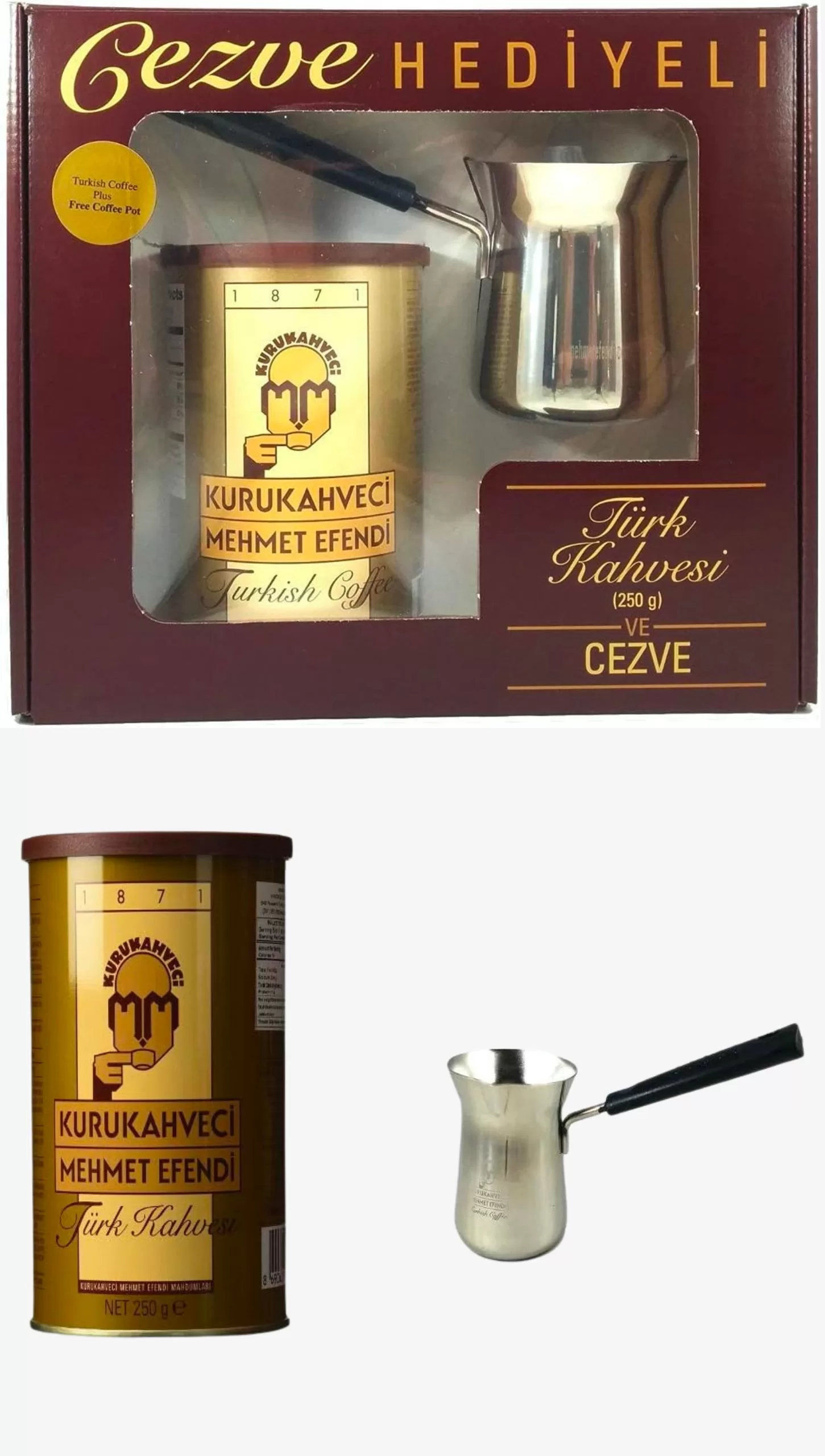 Kurukahveci Mehmet Efendi Cezve with Turkish Coffee