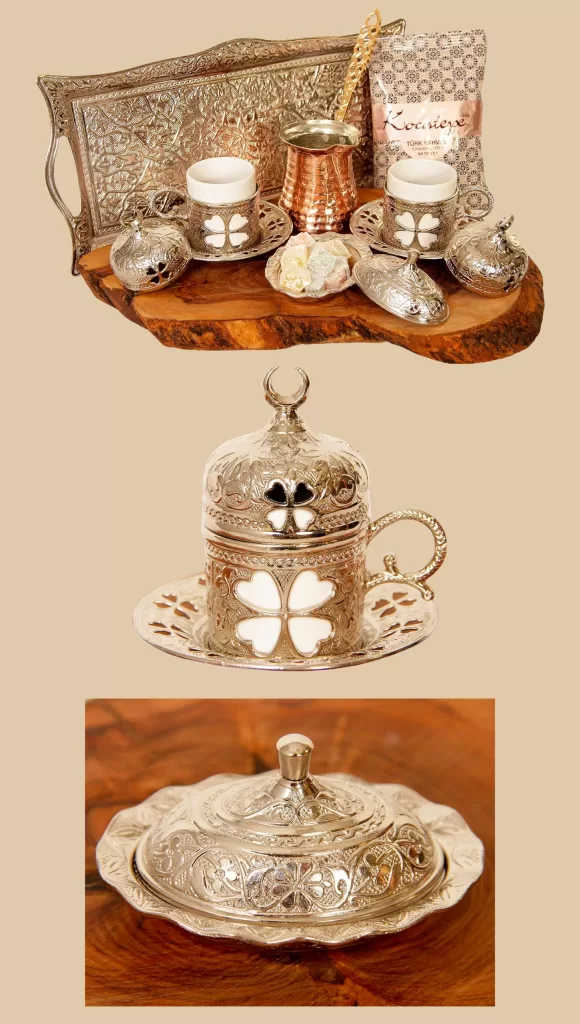 Luxury Copper Turkish Coffee Pot Set 13 Pieces