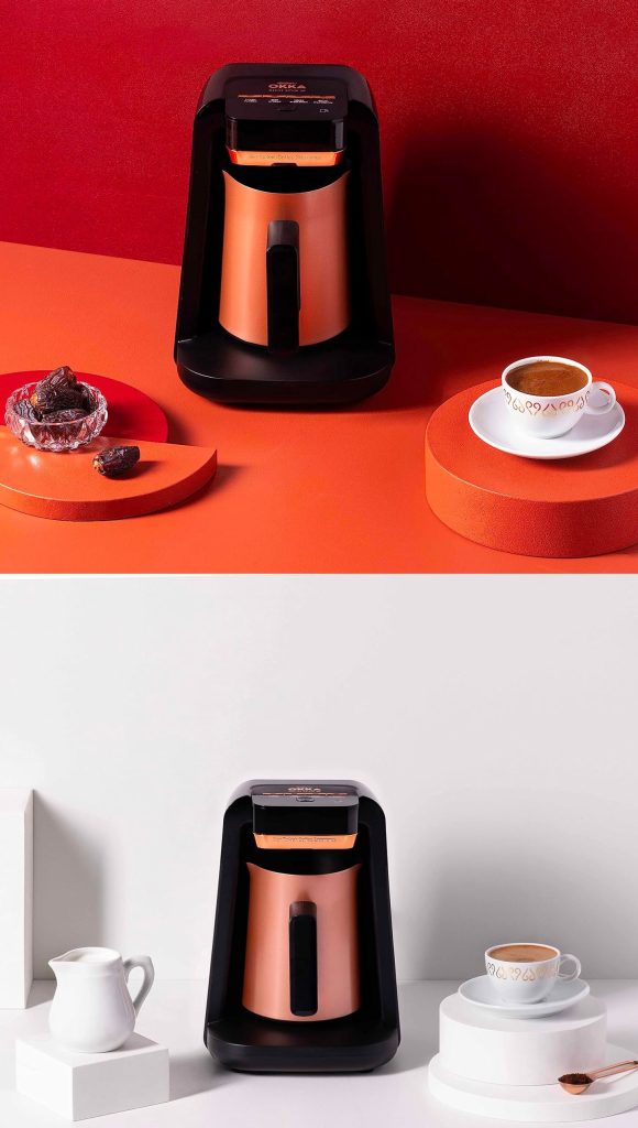 Arzum Okka Automatic Turkish Coffee Machine-5-Cup-120 Volt-Black & Copper Finish