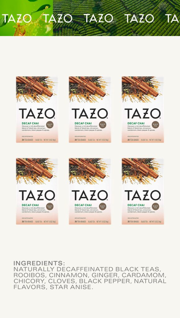 TAZO Decaffeinated Chai Black Tea Bags