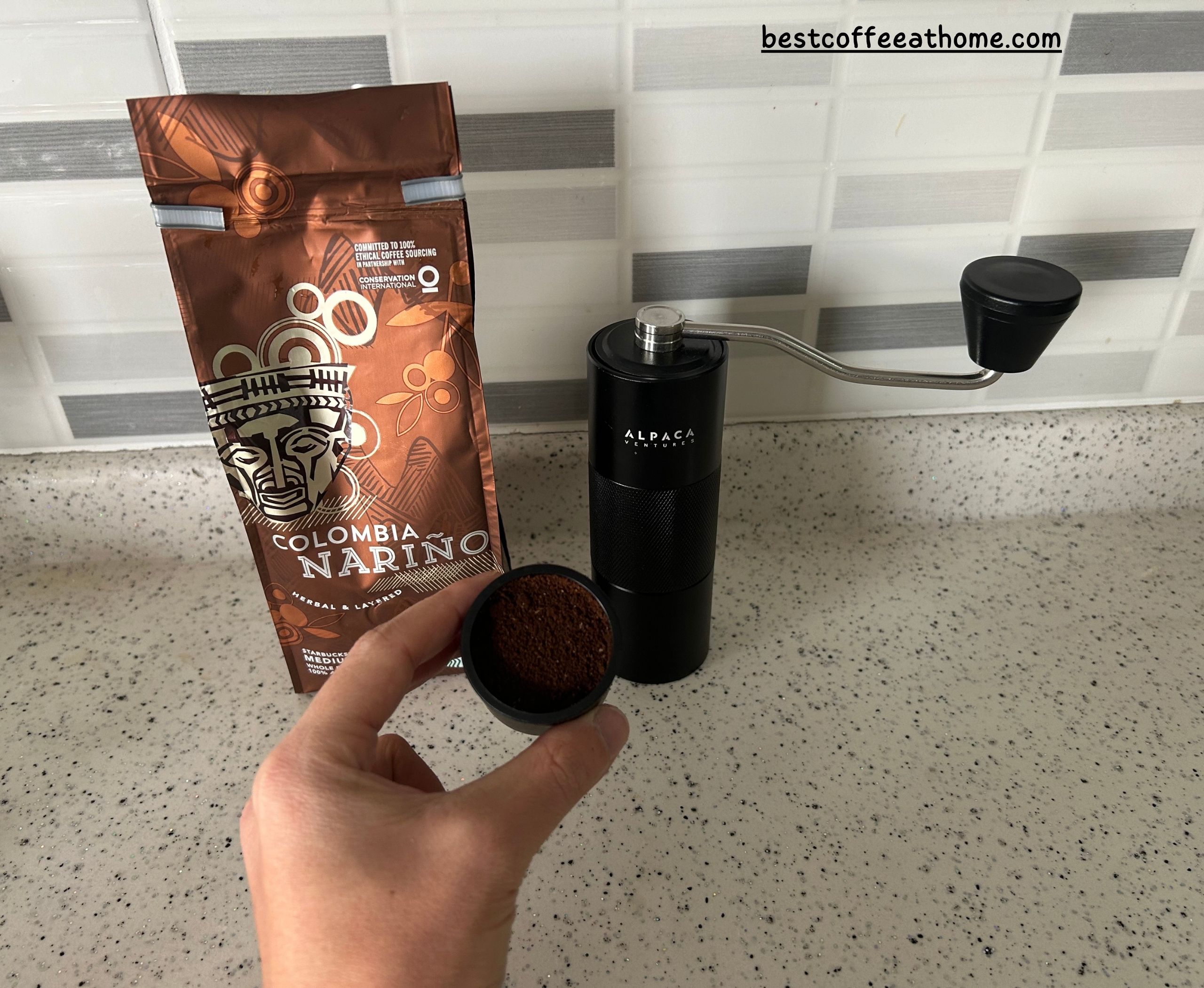 step 1 - grind coffee beans for espresso