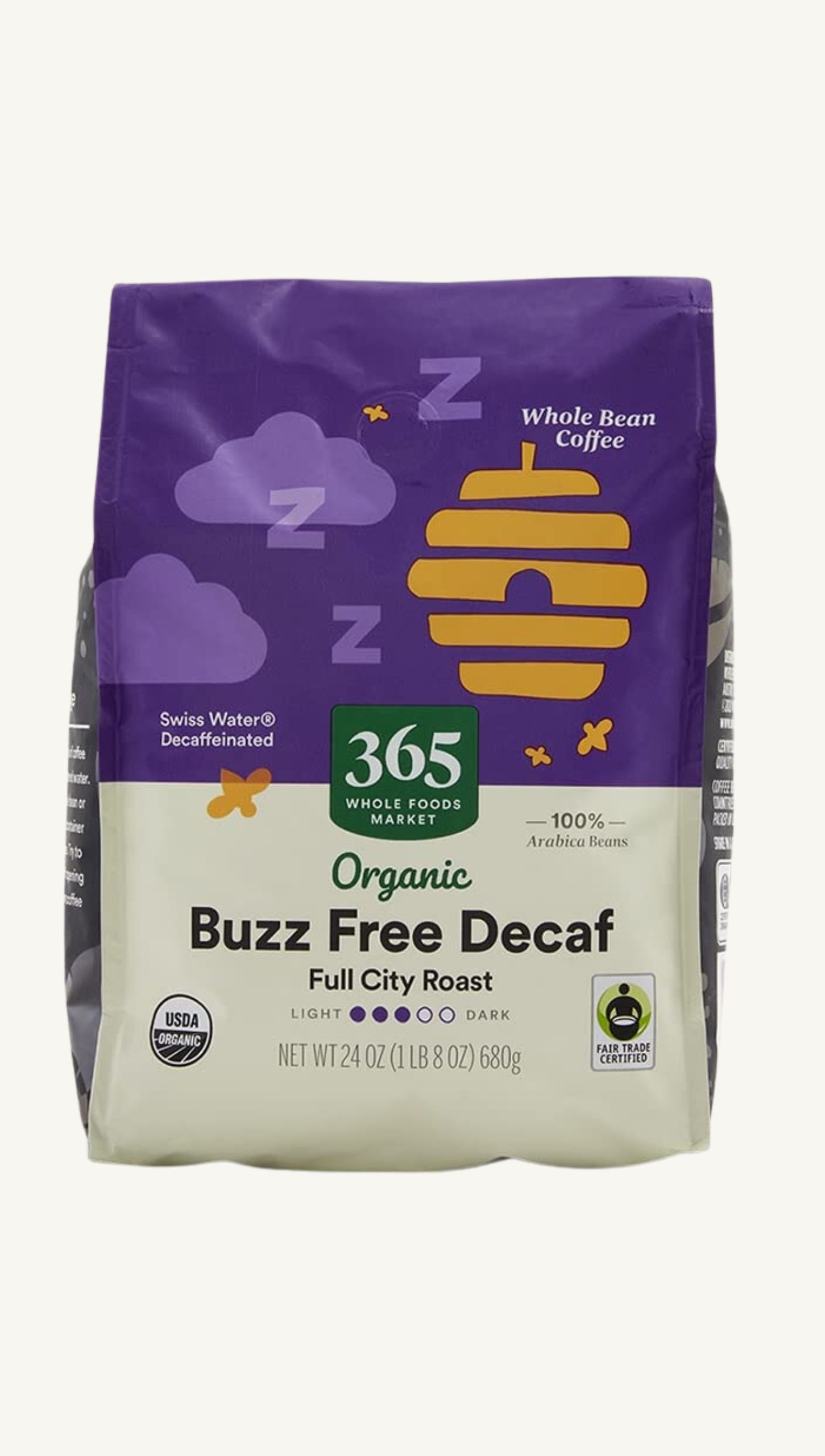 365 Whole Foods Market-Buzz Free Decaf Organic Whole Bean Coffee