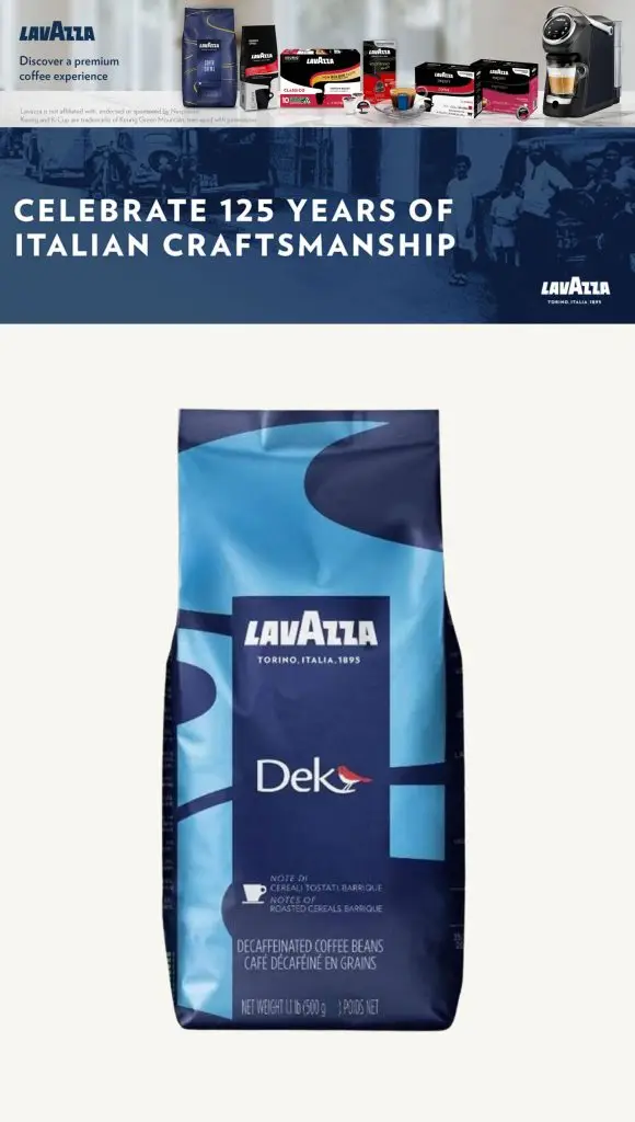 Lavazza Decaf Dark Espresso Roast Whole Bean