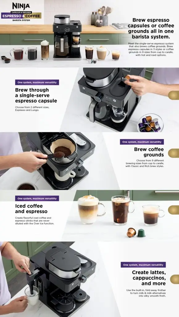Ninja CFN601 Espresso-Coffee System with Built-in Frother